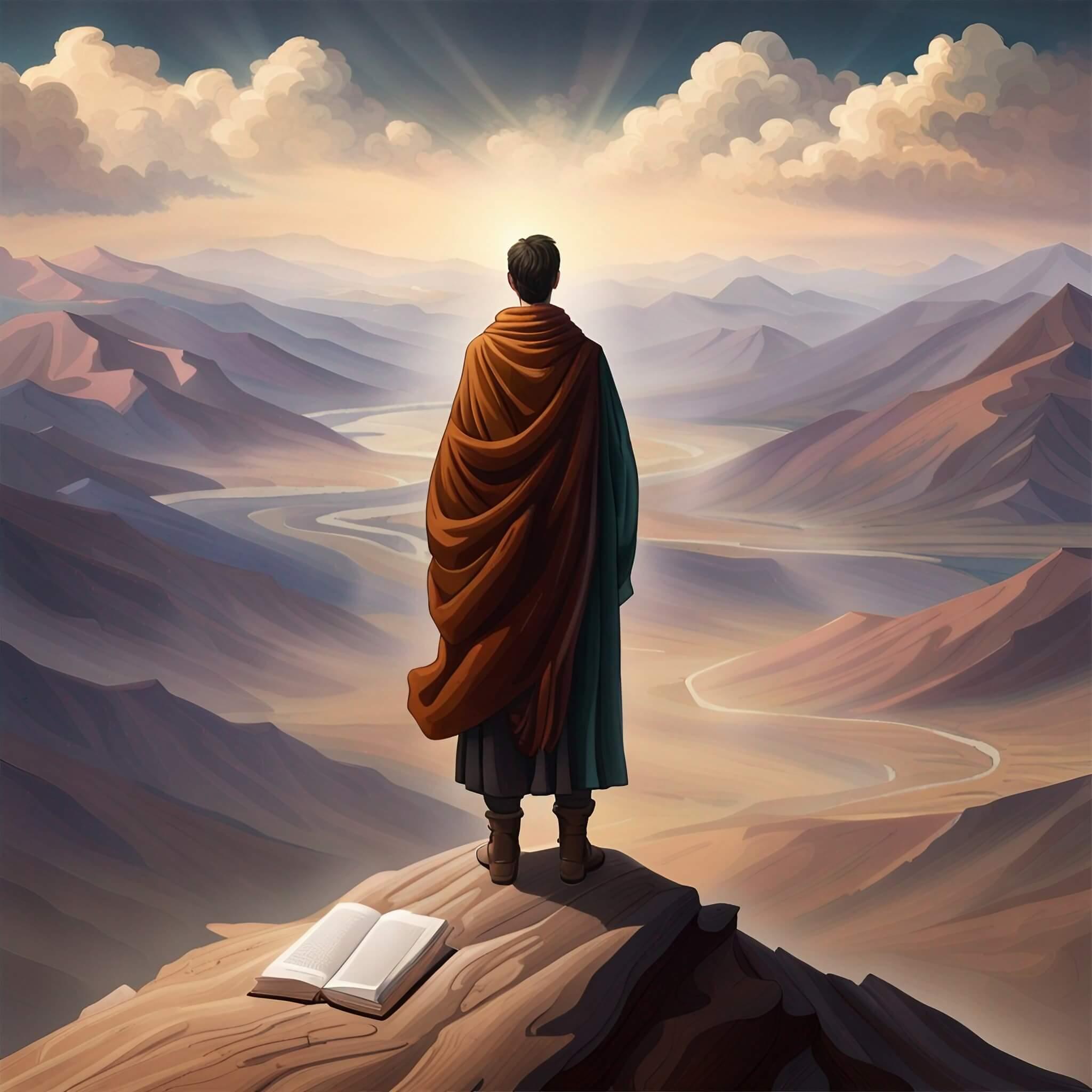 A panoramic shot of the vast, green fields of the Bulgarian countryside, with the mountains in the distance. The image should convey a sense of serenity and tranquility.